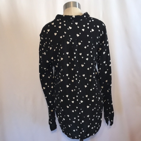 Love Tree Los Angeles large long sleeve button down shirt with hearts - Picture 4 of 8